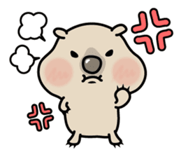 Carefree life of a loose cute wombat. sticker #2749379