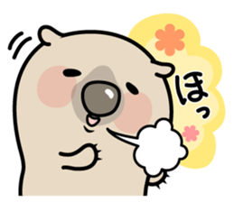 Carefree life of a loose cute wombat. sticker #2749391