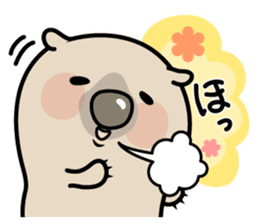 Carefree life of a loose cute wombat. sticker #2749391