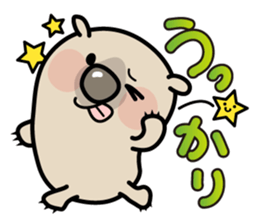 Carefree life of a loose cute wombat. sticker #2749392