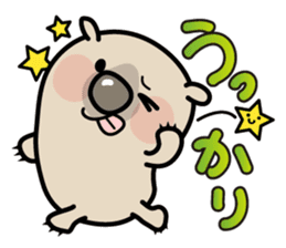Carefree life of a loose cute wombat. sticker #2749392