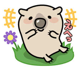Carefree life of a loose cute wombat. sticker #2749396