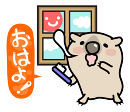 Carefree life of a loose cute wombat. sticker #2749398