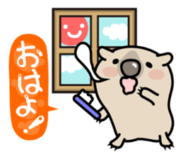 Carefree life of a loose cute wombat. sticker #2749398