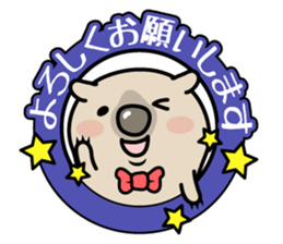 Carefree life of a loose cute wombat. sticker #2749402