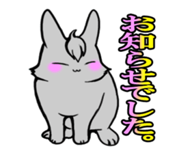 Bangs rabbit 2 honorific Hen sticker #2750473