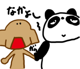 dog and panda sticker #2750510