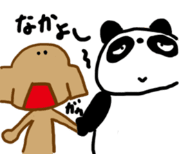 dog and panda sticker #2750510