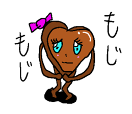 Cute chocolate sticker #2750849