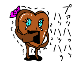 Cute chocolate sticker #2750867