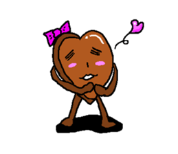 Cute chocolate sticker #2750870