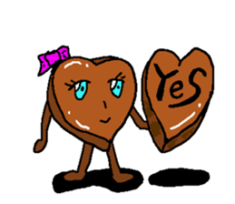 Cute chocolate sticker #2750871