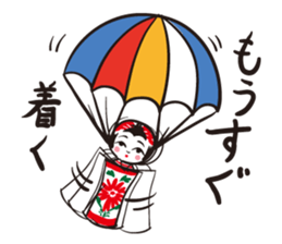 Kokeshi girl and friends sticker #2751137