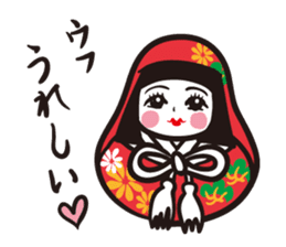 Kokeshi girl and friends sticker #2751144