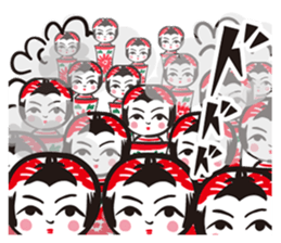 Kokeshi girl and friends sticker #2751149