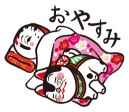 Kokeshi girl and friends sticker #2751169