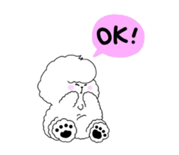 Bichon Frise is fluffy dog. sticker #2751571