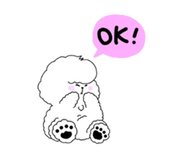 Bichon Frise is fluffy dog. sticker #2751571