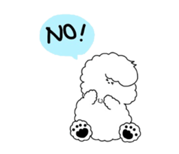 Bichon Frise is fluffy dog. sticker #2751572