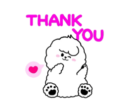 Bichon Frise is fluffy dog. sticker #2751573