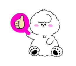 Bichon Frise is fluffy dog. sticker #2751575