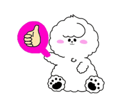 Bichon Frise is fluffy dog. sticker #2751575