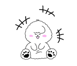 Bichon Frise is fluffy dog. sticker #2751579