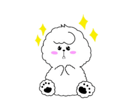 Bichon Frise is fluffy dog. sticker #2751581