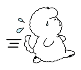 Bichon Frise is fluffy dog. sticker #2751583