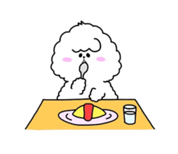 Bichon Frise is fluffy dog. sticker #2751589