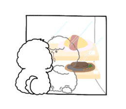 Bichon Frise is fluffy dog. sticker #2751590