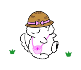 Bichon Frise is fluffy dog. sticker #2751595