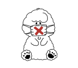 Bichon Frise is fluffy dog. sticker #2751597