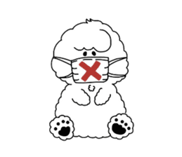 Bichon Frise is fluffy dog. sticker #2751597