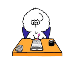 Bichon Frise is fluffy dog. sticker #2751606