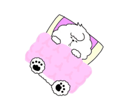 Bichon Frise is fluffy dog. sticker #2751609