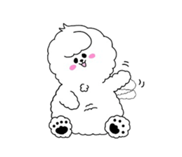 Bichon Frise is fluffy dog. sticker #2751610