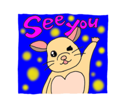 Colorful!Hamster Ponu and her friends sticker #2752140