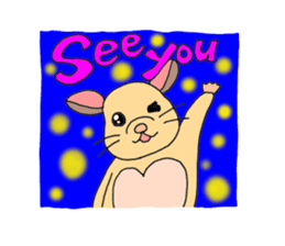 Colorful!Hamster Ponu and her friends sticker #2752140