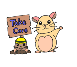 Colorful!Hamster Ponu and her friends sticker #2752141