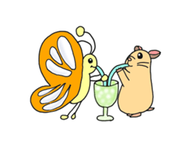Colorful!Hamster Ponu and her friends sticker #2752143