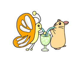 Colorful!Hamster Ponu and her friends sticker #2752143