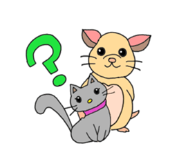 Colorful!Hamster Ponu and her friends sticker #2752148