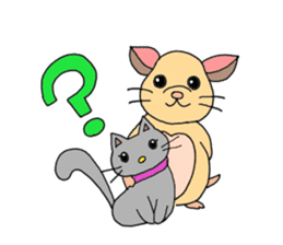Colorful!Hamster Ponu and her friends sticker #2752148