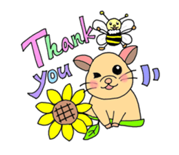 Colorful!Hamster Ponu and her friends sticker #2752150