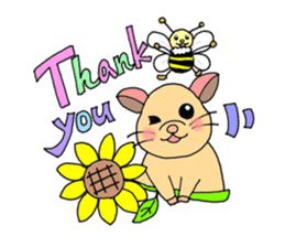 Colorful!Hamster Ponu and her friends sticker #2752150