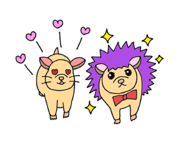 Colorful!Hamster Ponu and her friends sticker #2752155