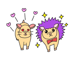 Colorful!Hamster Ponu and her friends sticker #2752155
