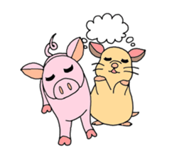 Colorful!Hamster Ponu and her friends sticker #2752156