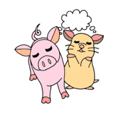 Colorful!Hamster Ponu and her friends sticker #2752156